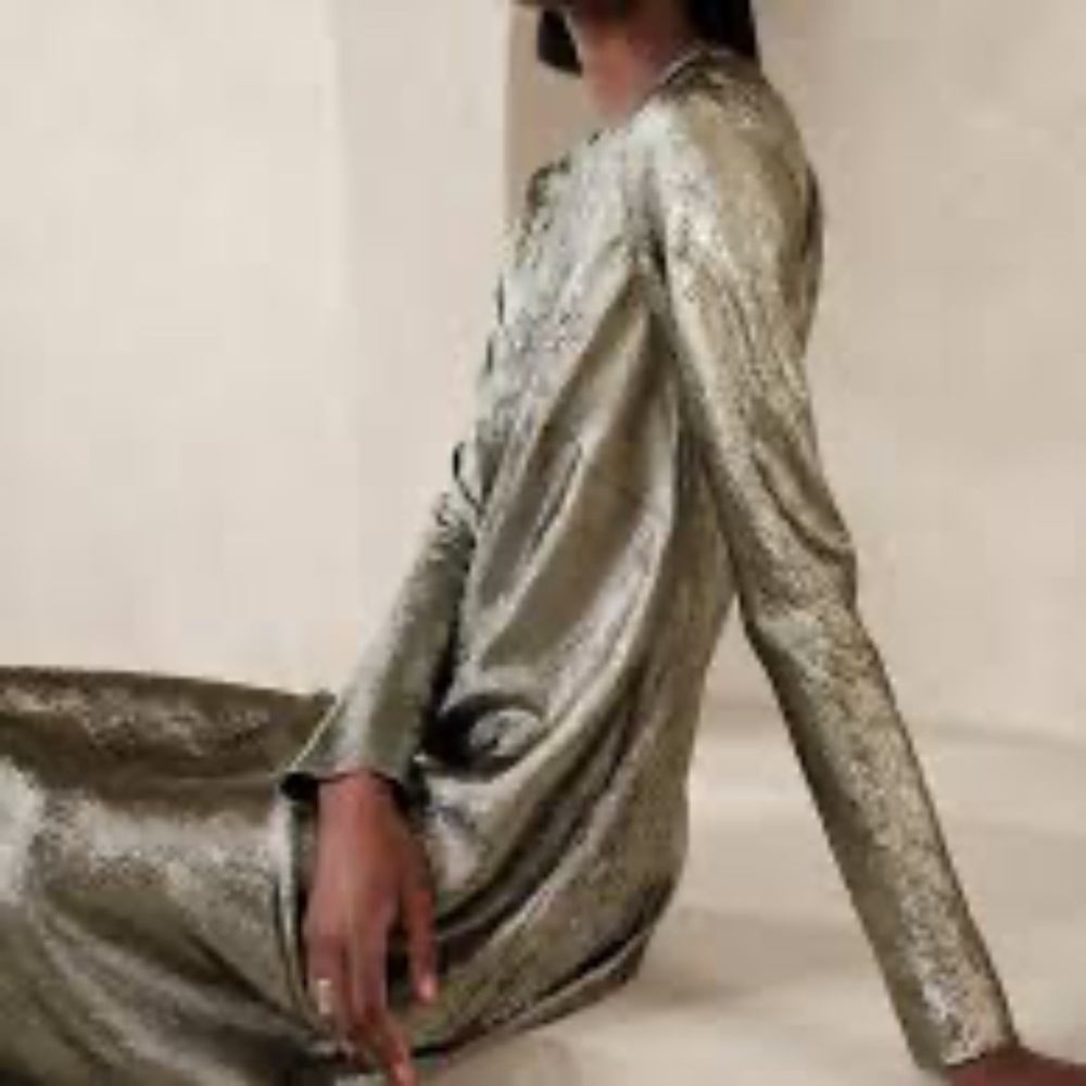 INAYA MAXI DRESS BR Gold Bronze Metallic XS